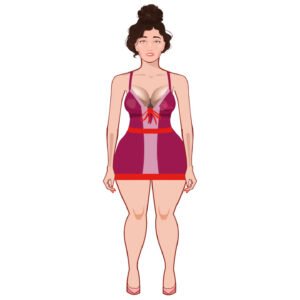 2D Young Woman Character - Front View (WOM001)