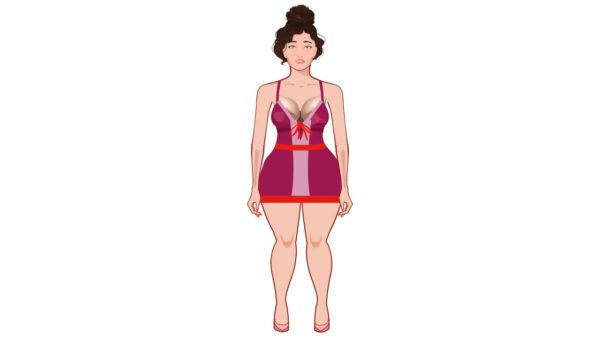 2D Young Woman Character - Front View (WOM001)